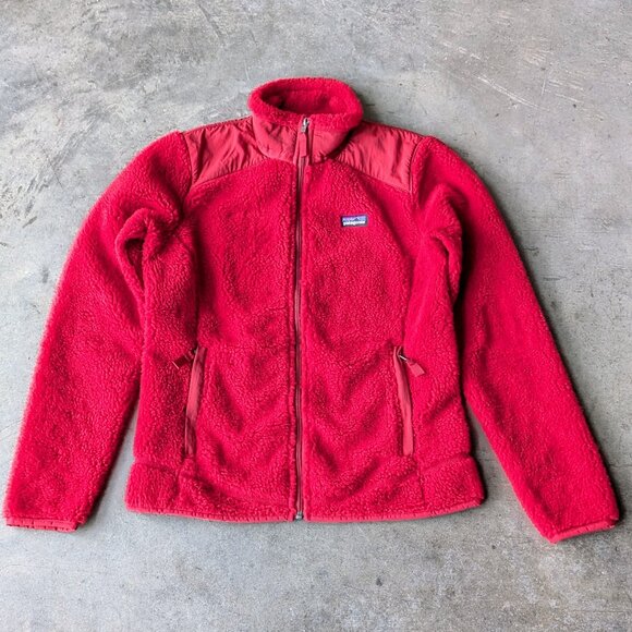 Patagonia Vintage Retro-X Jacket Full Zip Fleece Red medium - Picture 1 of 7